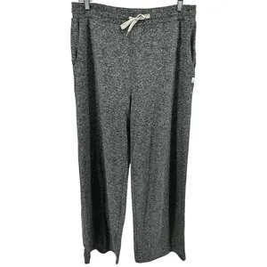 Vuori Pants Halo Essential Wide Leg DreamKnit Pockets Mid Rise Heather Grey L thumbnail 2