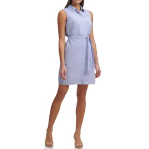 Tommy Hilfiger Women Sleeveless Blue White Polka Dot Dress Sz 14 MSRP‎ 89.00 thumbnail 3