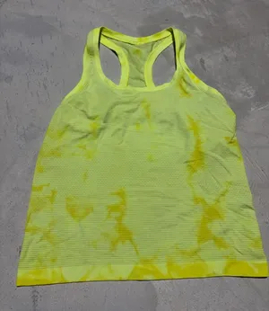 Lululemon Neon Yellow Tie-Dye Racerback Tank Top swiftly tech 6 thumbnail 1