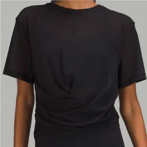 Lululemon Lightweight‎ Mesh Reversible Yoga T-Shirt Sheer Short Sleeve Black 2 thumbnail 2