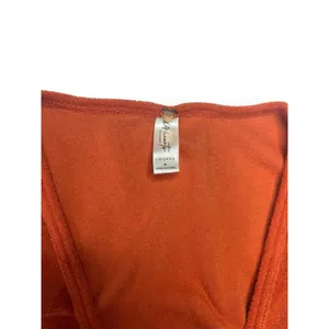 LA Hearts Pacsun Dark Orange Terrycloth Front Tie Ruched Mini Top Size Small thumbnail 3