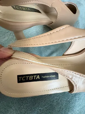 TCTBTA Nude Slingback Pointed Toe Kitten Heels NWOT Size 41 thumbnail 6