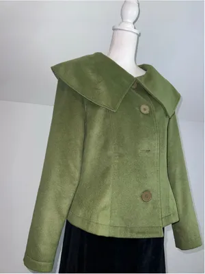 VTG COTTAGECORE Green Blazer Jacket Size M thumbnail 2