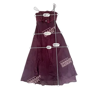 Aspeed Vintage Y2K Plum Purple Lace Bow Formal Gown Dress Made‎ in USA Womens thumbnail 3