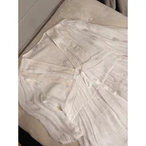 Baltic Born White Lace Trim V-Neck Tiered Mini Dress XL Boho Cottagecore thumbnail 7
