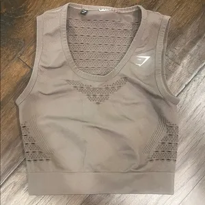 Gymshark Brown Perforated Sports Bra XS/S thumbnail 1