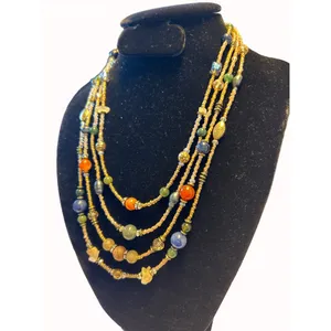 A vibrant Four Strand Colorful Beaded Necklace SKU 188 thumbnail 2