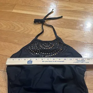 Merona black one piece swimsuit size medium. thumbnail 2