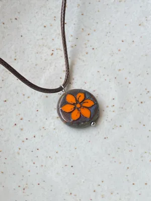 Handmade quality Czech glass flower bead fairy boho vintage retro style necklace🌿✨ thumbnail 5