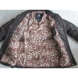 Free Country Power Down Parka XL‎ Brown Leopard Lining Puffer Jacket thumbnail 2