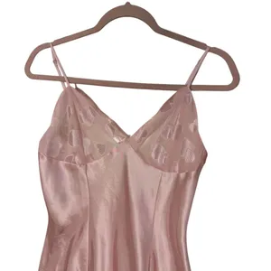 Frederick’s of‎ Hollywood Mini Satin Dress Baby Pink Hearts Print Vintage Small thumbnail 13