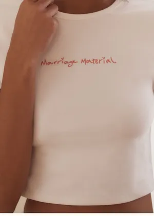 Anthropologie Marriage Material Baby Tee thumbnail 2