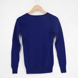 Ralph Lauren Sport Sweater Womens Medium Blue Tight Knit Merino Wool Scoop Neck thumbnail 4