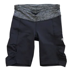 Lululemon‎ Athletica Grey Speed Track Ruched Bike Shorts Women's Size 4 thumbnail 1