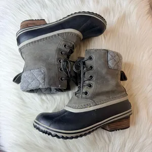 Sorel Slimpack II Lace Waterproof Winter Boots in Quarry Grey and Black Size 6 thumbnail 10