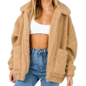 I AM GIA x REVOLVE Size Medium teddy Sherpa jacket‎ full zip thumbnail 3