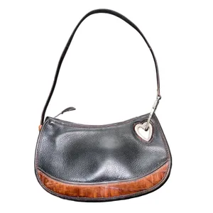 Brighton Shoulder Bag Women Small Black Brown Good Heart Hardware A407547 thumbnail 2