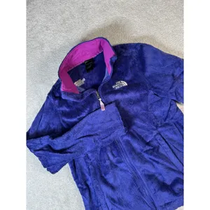 The North Face Jacket Womens Medium Purple Pink Fleece Full Zip Outdoors flaw*** thumbnail 2