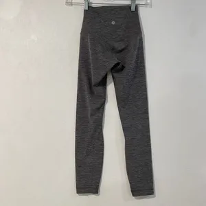 Lululemon Leggings Size 0 Heathered Gray High Rise Full Length Yoga Pants thumbnail 4