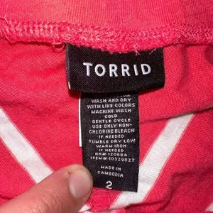 Torrid pink & white striped knit halter tie strapless 2x top thumbnail 2