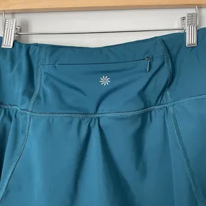 Athleta Momentum Skirt Skort Costal Teal Size Women's XS Ruffle Tennis Athletic thumbnail 8