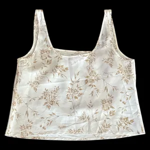 Vintage 90’s Victoria’s Secret Floral Lightweight Camisole Tank Top Cream Tan M thumbnail 2