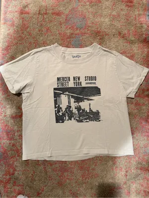 Brandy Melville Beige Mercer Street New York Graphic Tee thumbnail 2