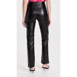 GOOD AMERICAN Faux Leather Good Icon Jeans in Black001 Size US 27 thumbnail 3
