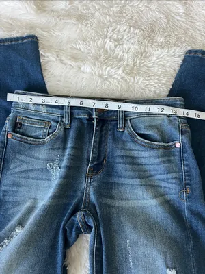 Judy Blue Relaxed Fit Jeans Medium Wash Stretch Denim Women’s sz 5/27 ^ thumbnail 4