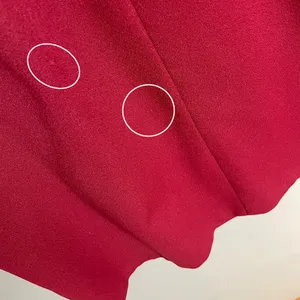 Vintage Handmade Dress‎ Sheath Red Burgundy Short Sleeves Crepe Women Classic thumbnail 7