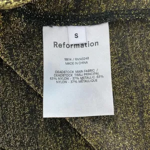 REFORMATION Jupiter Metallic Crop Top‎ In Black Sparkle Size US Small thumbnail 11