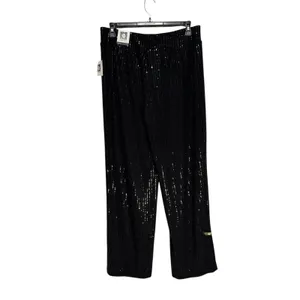 Anne Klein Black‎ Sequin Wide Leg Pants Size L thumbnail 8
