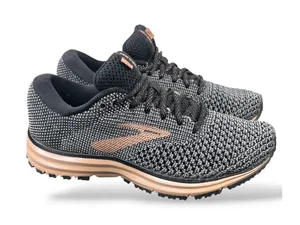 Brooks Revel 2 Womens Running Shoes Size 6 Black Rose Gold Knit 1202811B038 thumbnail 1