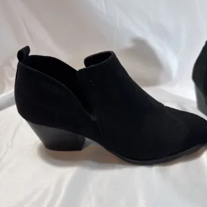 X-Appeal Black Suede Anklet Women's Shoes Size 10 Block 2.5" Heels thumbnail 6