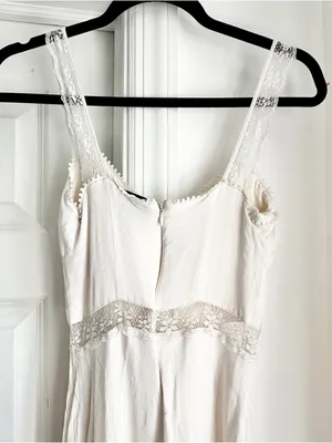 Reformation Wynton White Lace-Trim Button-Front Maxi Dress thumbnail 6