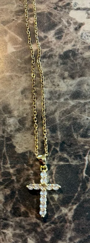Cross necklace Gold thumbnail 1