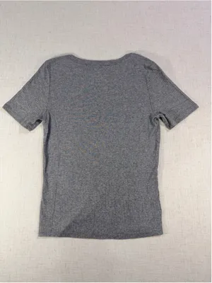 Lucky Brand Modal Rib Short Sleeve Crewneck T-Shirt Heather Grey Small thumbnail 4