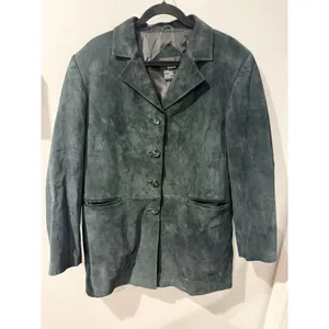Dennis Basso Genuine‎ Leather Suede Black Blazer Jacket Women's XL thumbnail 3