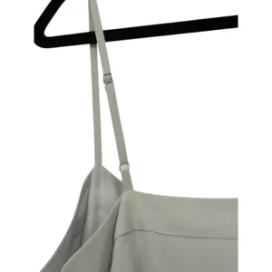 NWT Madewell Womens Silk Camisole Overlay Slip Dress‎ Fog Grey Size 14 Feminine thumbnail 9