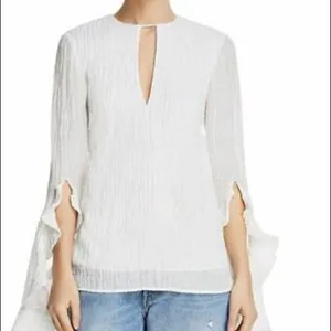 C/meo Collective Emerging Long Sleeve Boho Blouse Top Ivory Size XS NWT thumbnail 2