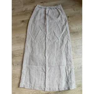 EUC Eileen Fisher Delave 100% Linen Wrap Skirt Beige Coastal MADE IN USA size S thumbnail 2