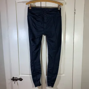 Prana Womens Charcoal Gray Honeycomb‎ Textured High Rise Yoga Leggings Medium thumbnail 2
