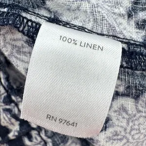 pure Jill 100% Linen Navy Floral Women’s Shorts J.Jill summer vacation beach L thumbnail 10