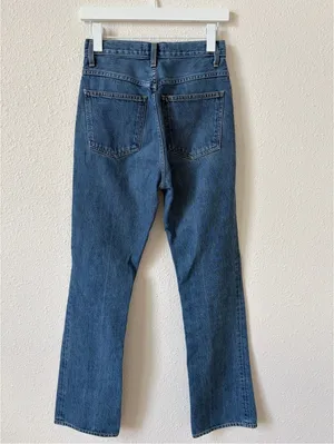 Agolde Vintage High Rise Flare Medium Wash Size 25 Cotton Retro Bohemian Denim thumbnail 2