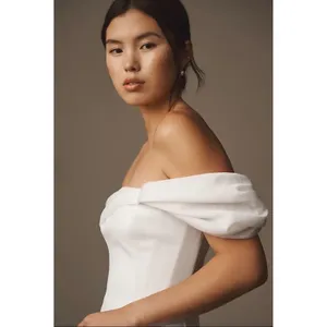 Dress The Population Olive One-Shoulder‎ Mini Dress Ivory White Sz Small thumbnail 4