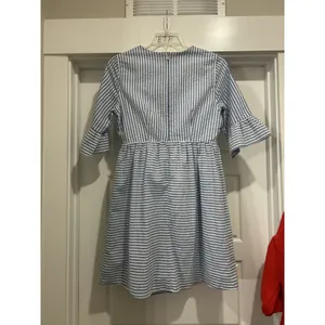 Women’s Size Small Blue Striped Bell Sleeve Fit & Flare Casual Game Day Modest thumbnail 7
