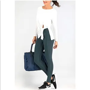 IUGA Yoga Green Butt Lift Leggings XSMALL High Waist Pockets thumbnail 3