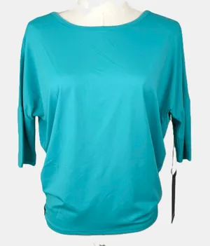 K-Deer Microflex T-Back Aqua Top NWT Small Athleisure Yoga Workout thumbnail 1