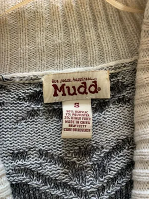 Mudd Gray & Cream Open-Front Knit Cardigan thumbnail 3