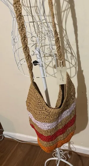 Universal Threads Crossbody Purse Mix Paper Crochet With Change Purse boho‎ thumbnail 1